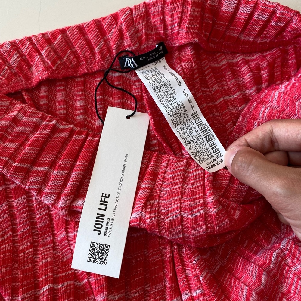 Zara Flared Ribbed Pants - Picture 9 of 11